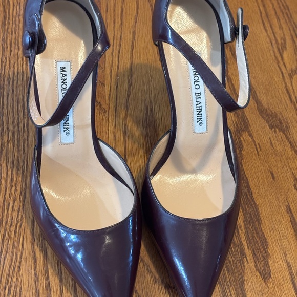 😍Manolo Blahnik Dark Brown Heels EURO 37.5/US 7 - Picture 7 of 11
